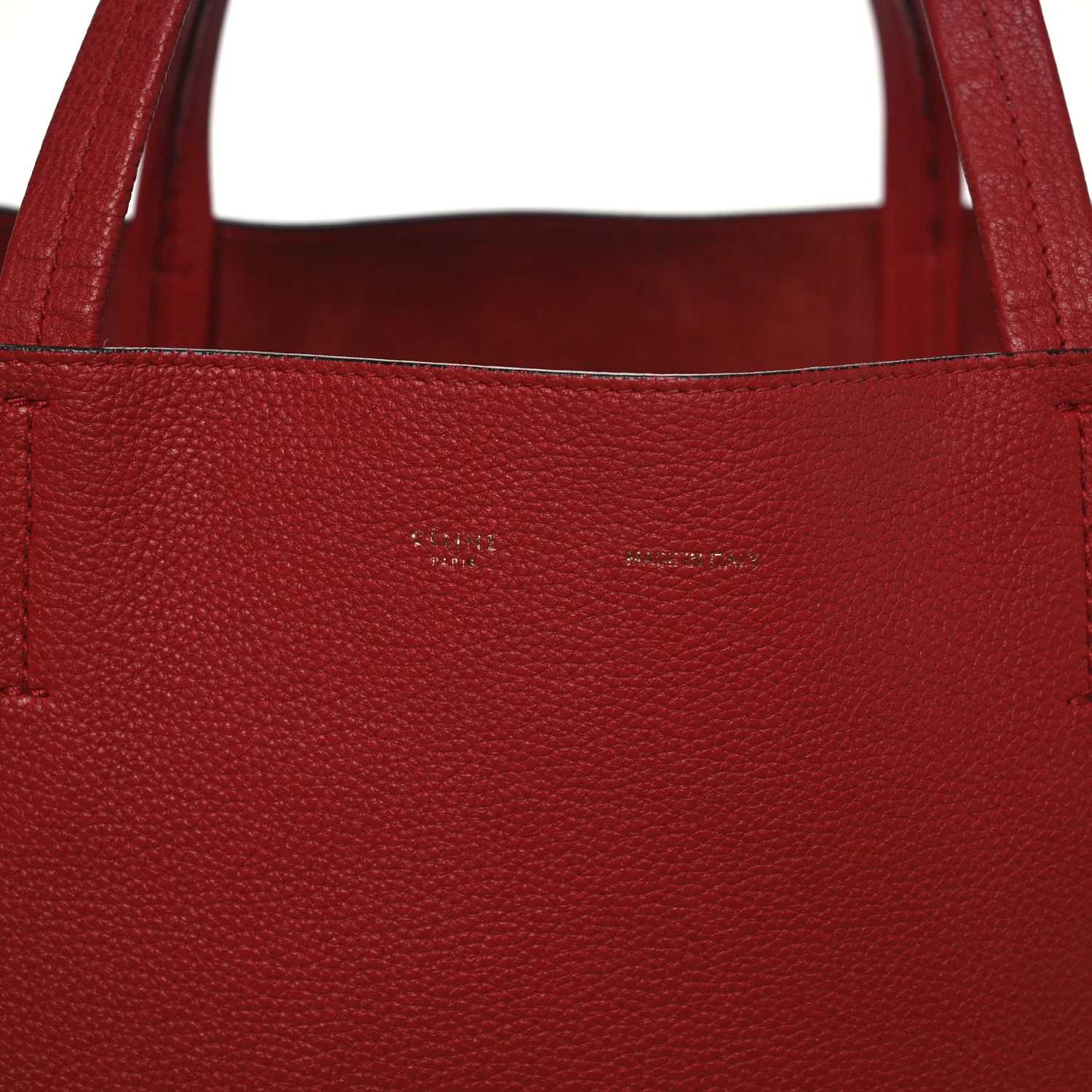 Soft Grained Calfskin Medium Belt Cabas Phantom Coquelicot - Top Club
