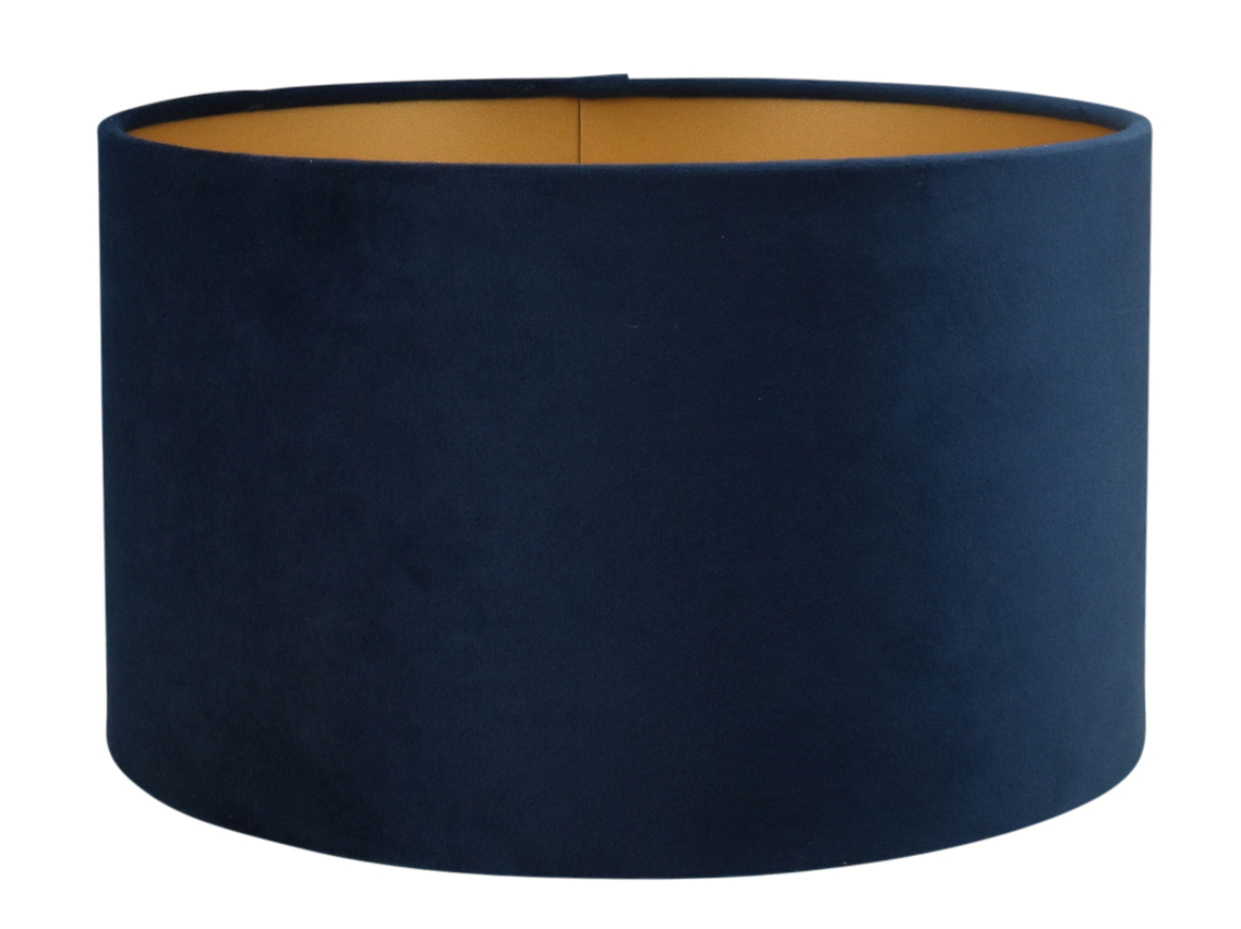 Lampenkap Alice blauw op goud 30x30x20cm