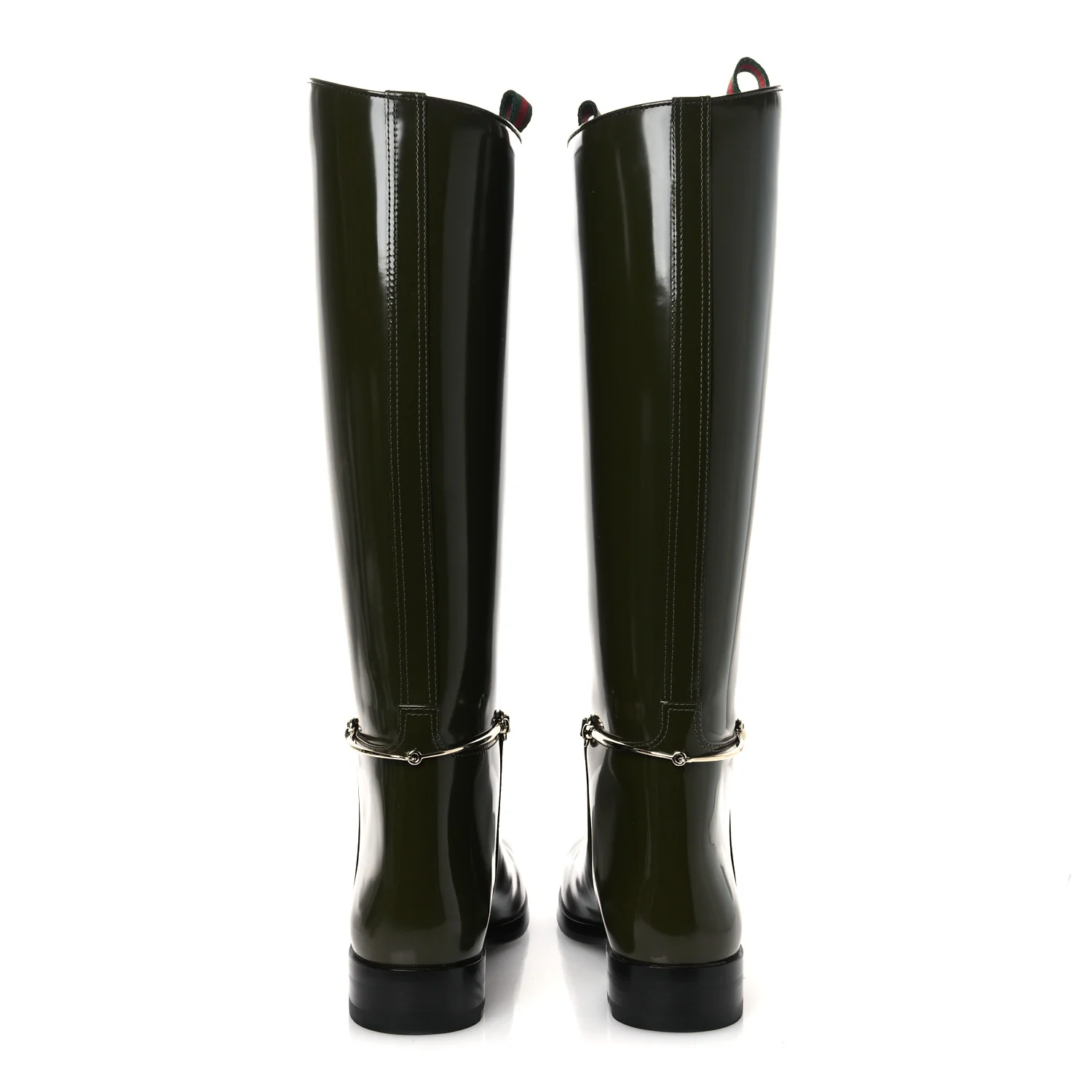 Brushed Calfskin Michelangelo Slim Horsebit Riding Boots 39 Luscious Green - Top Club