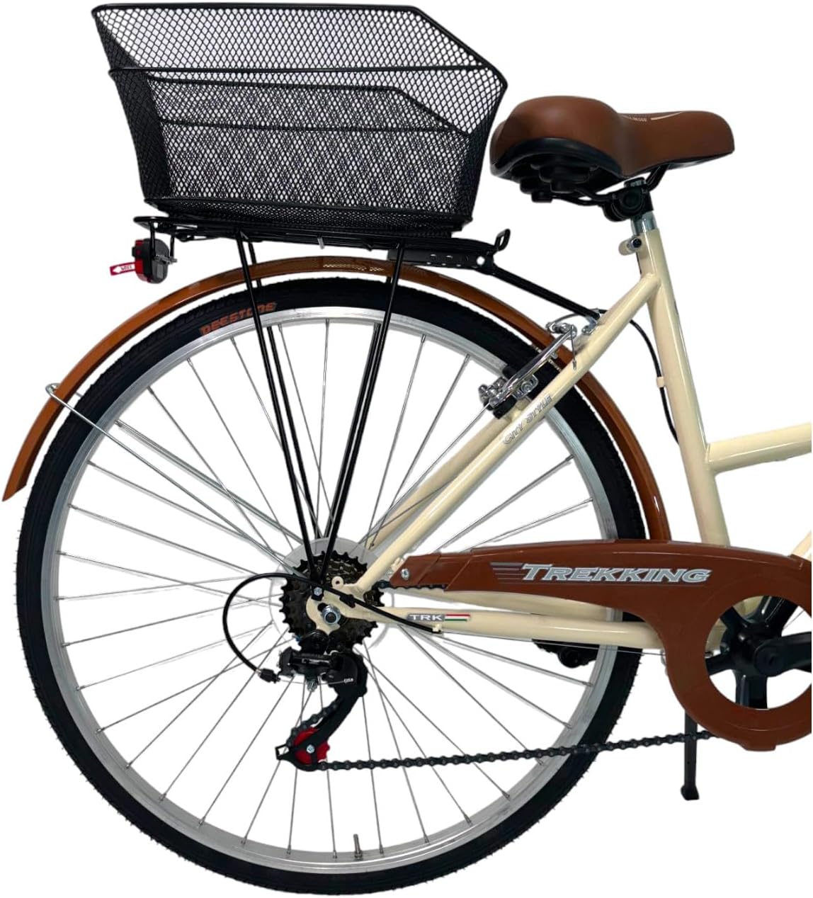 Bicicletta Donna da Passeggio Olanda Misura 28 Bici da città Vintage retrò con Cestino Beige Con Cambio