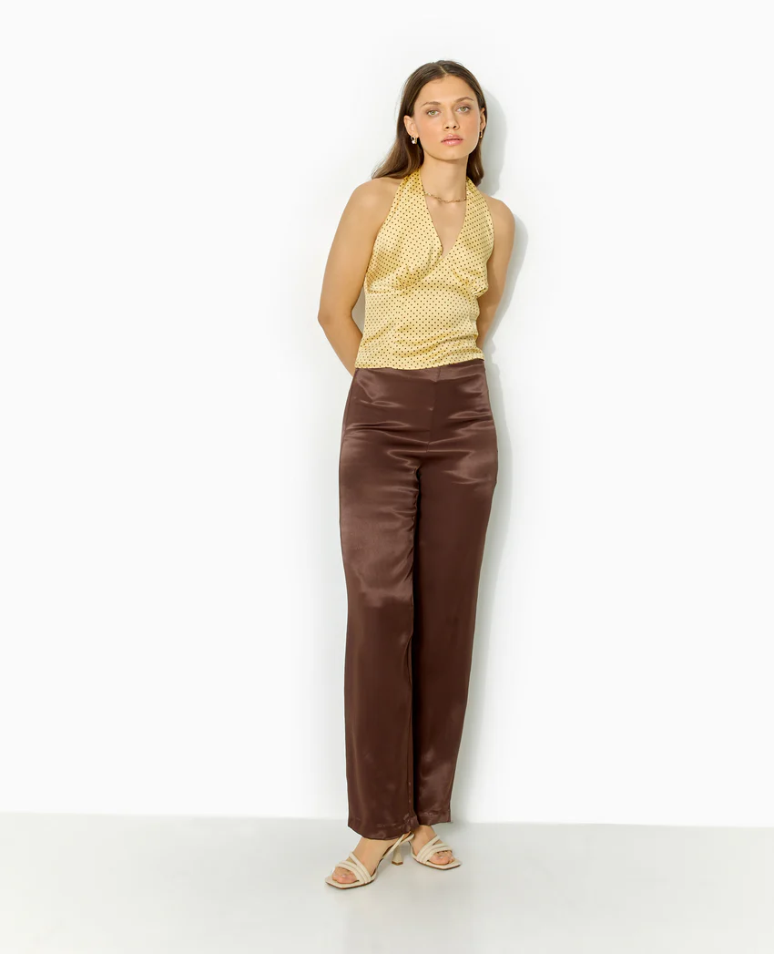 Pimkie Top dos-nu en satin motif pois