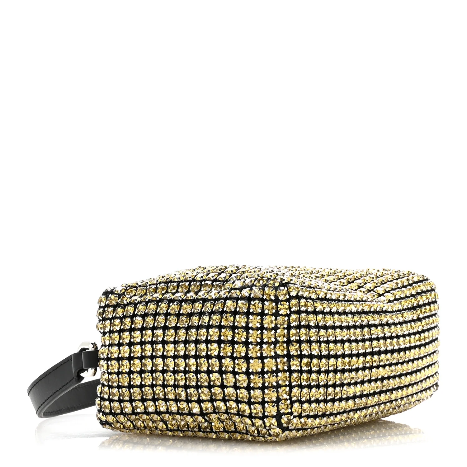 Mesh Crystal Rhinestone Mini Heiress Pouch Porcelain - Top Club
