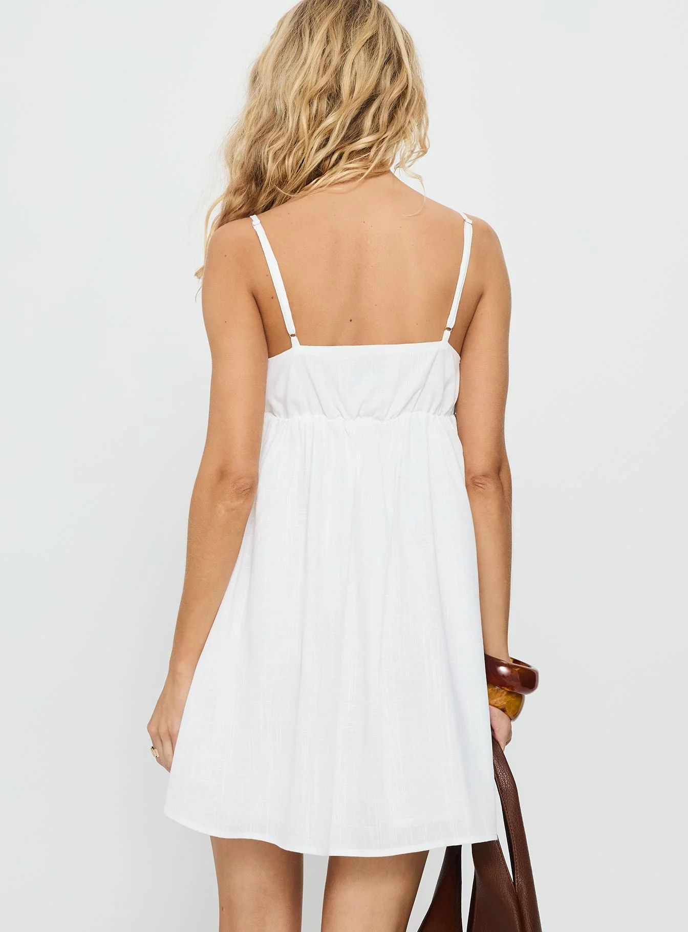 Beabado Beaded Mini Dress White