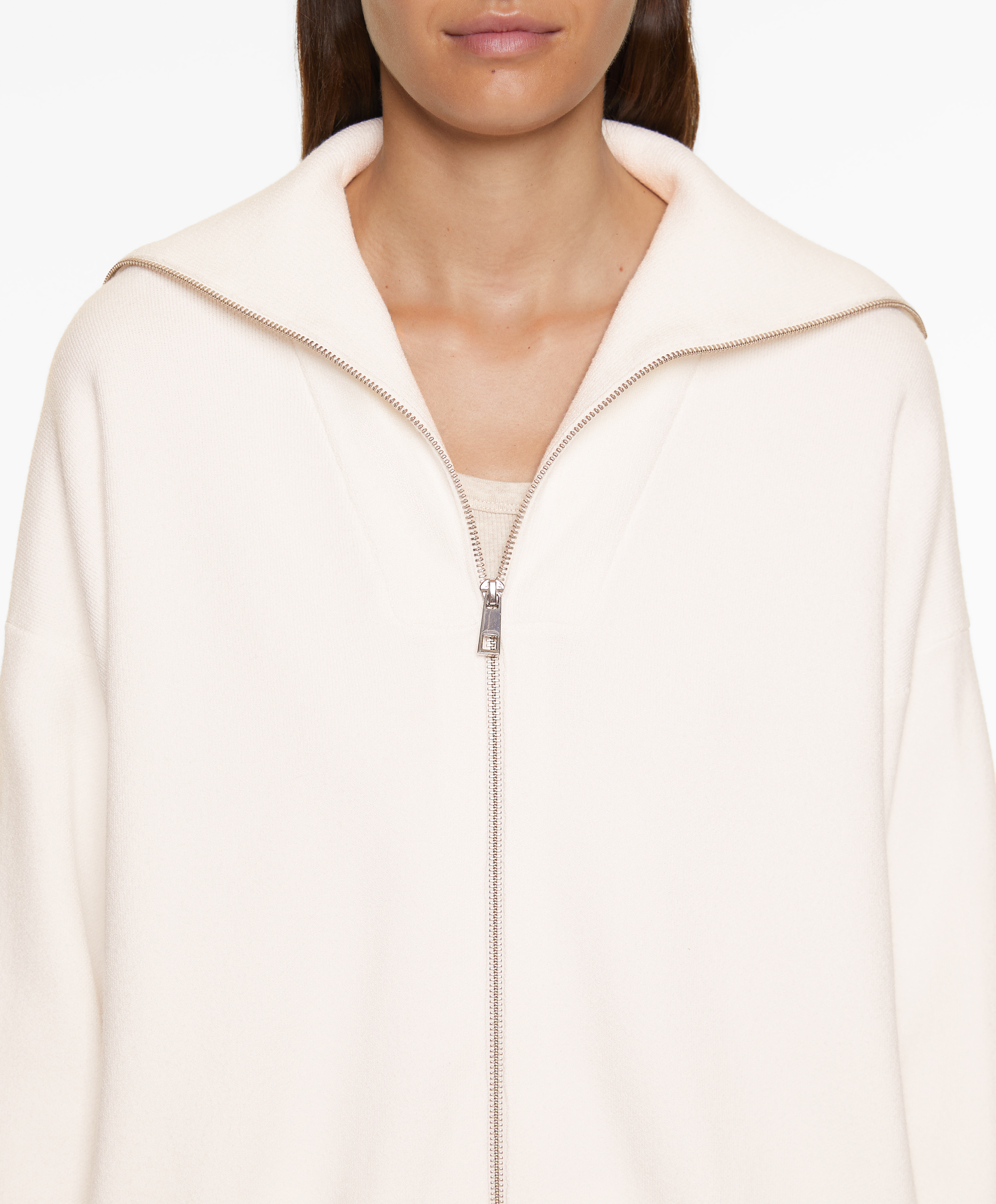 OYSHO Zip-up knit cardigan