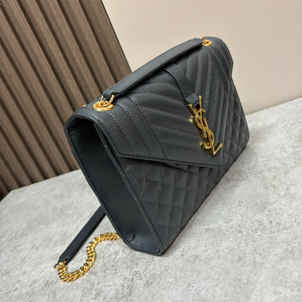 YSL envelope medium in grained leather - Top Club
