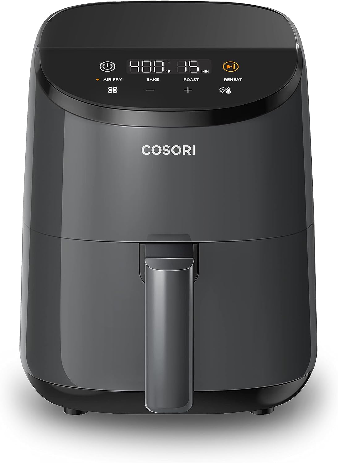 COSORI Small Air Fryer Oven 2.1 Qt, 4-in-1 Mini Airfryer, Bake, Roast, Reheat, Space Saving & Low Noise, Non-Stick and Dishwasher Safe Basket, 30 In-App Recipes, Sticker with 6 Reference Manuals, Gray