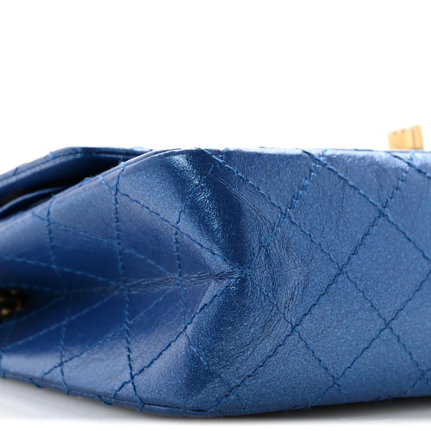 Metallic Calfskin Quilted 2.55 Reissue 225 Flap Blue - Top Club