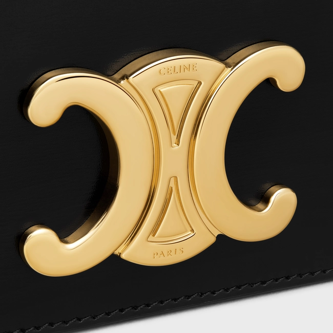 TRAPEZE TRIOMPHE BAG IN SHINY CALFSKIN BLACK - Top Club