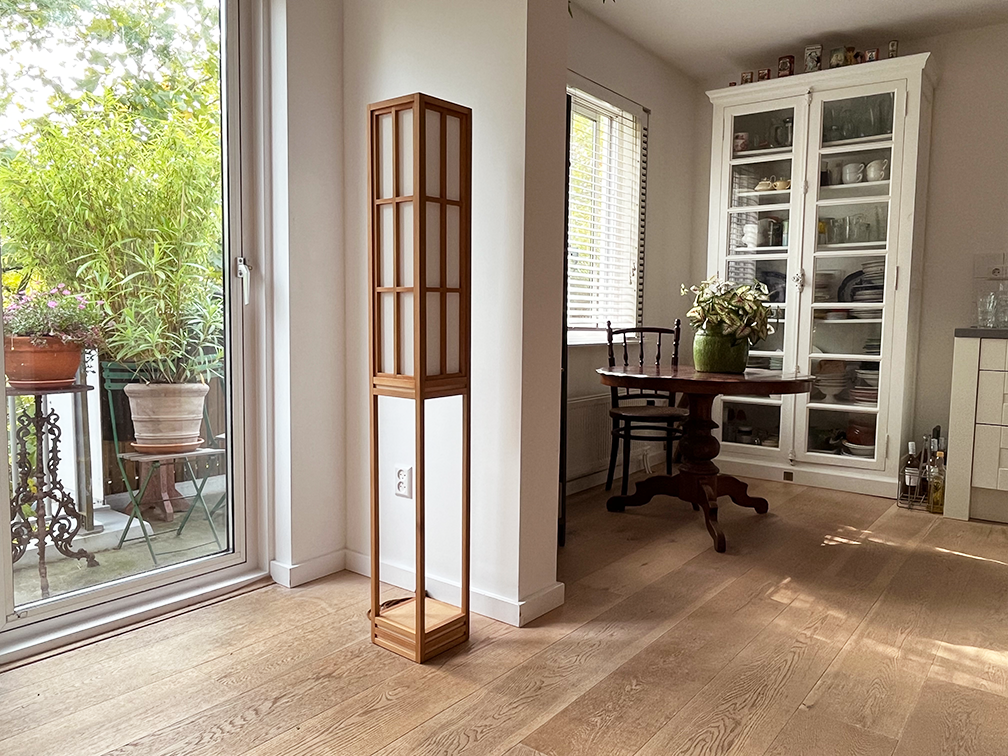 Vloerlamp Tokyo cedar