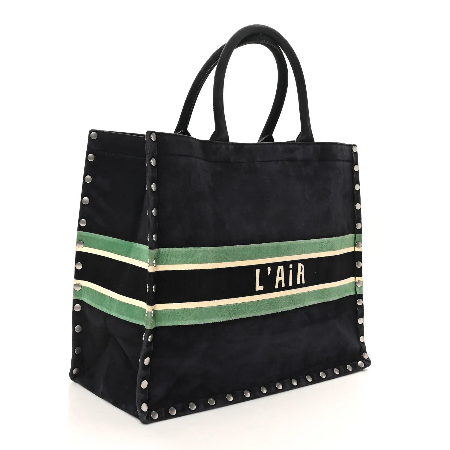 Suede Large L'Air Book Tote Black - Top Club