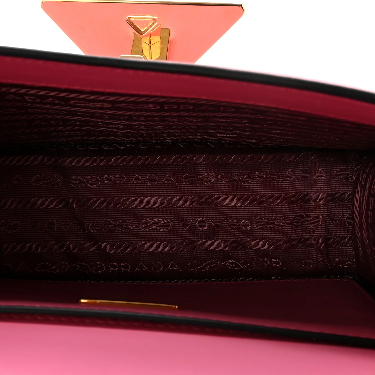 Box Calfskin Triangle Embleme Flap Shoulder Bag Begonia - Top Club
