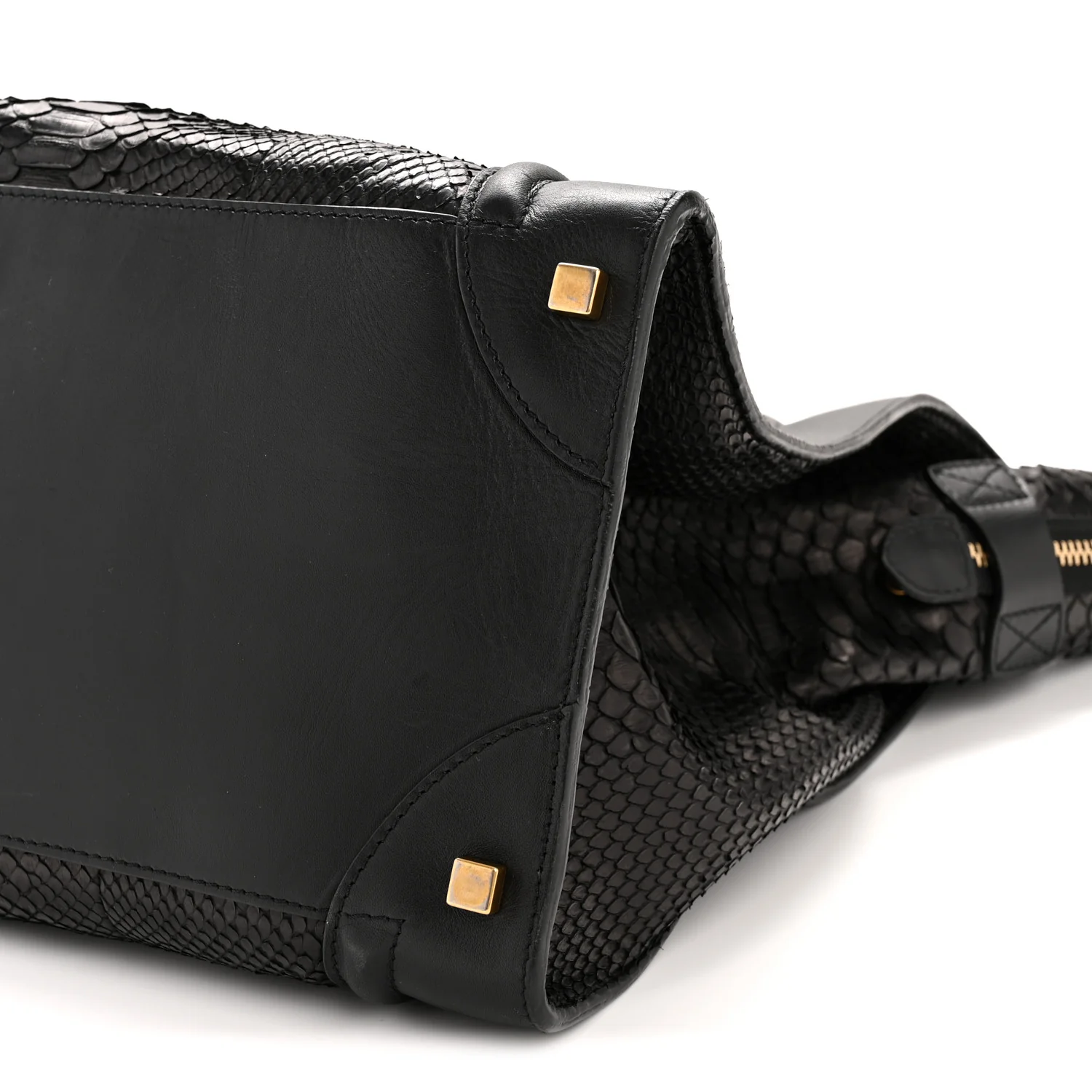 Snakeskin Large Luggage Black - Top Club