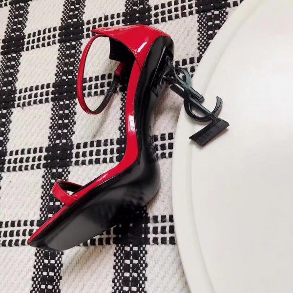 Saint Opyum 110mm Sandals Red Palent Leather - Top Club