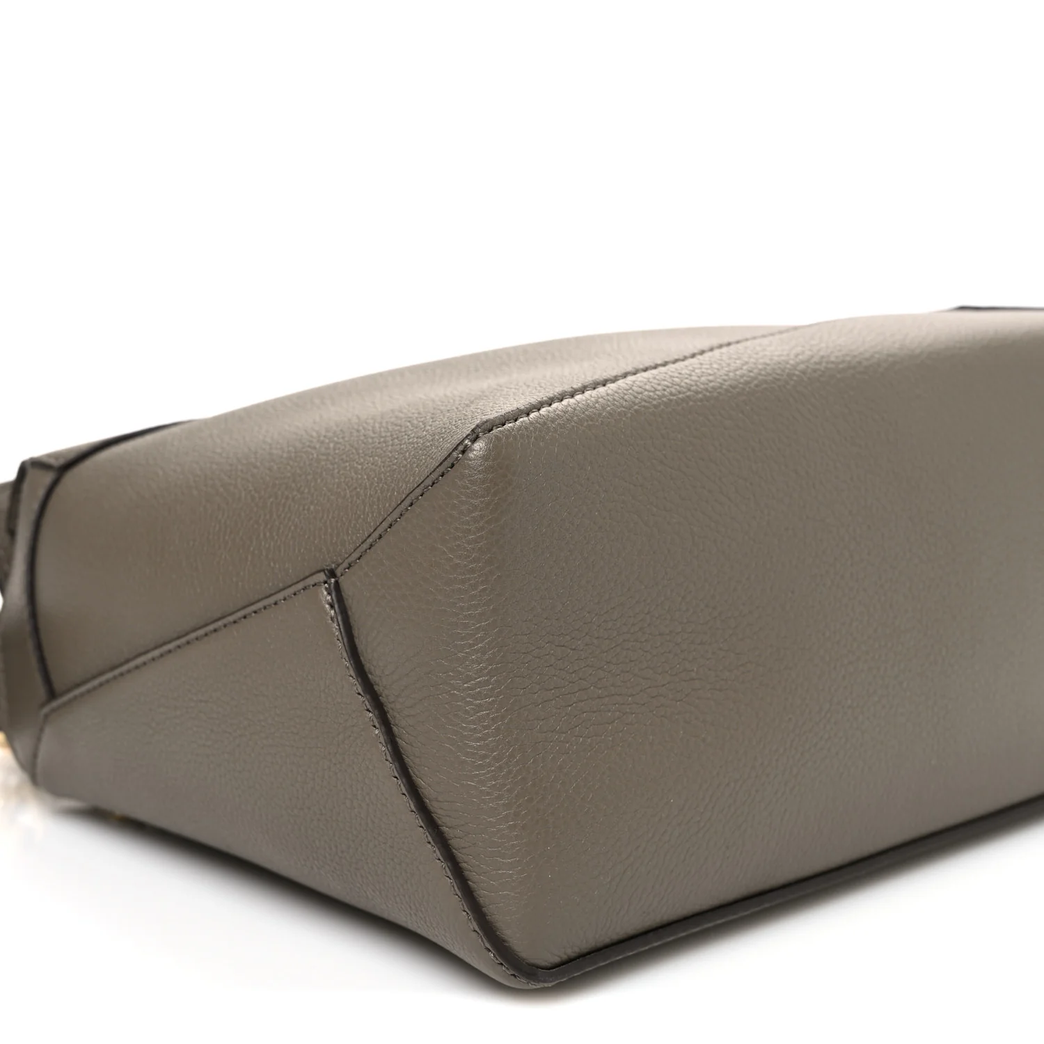 Soft Grained Small Puzzle Edge Bag Taupe - Top Club