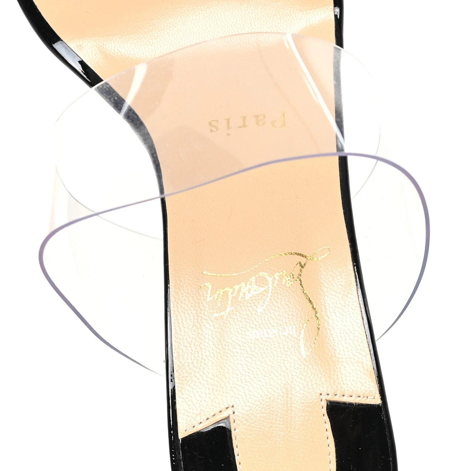 Patent PVC Just Nothing 85 Slide Sandals 38.5 Black - Top Club