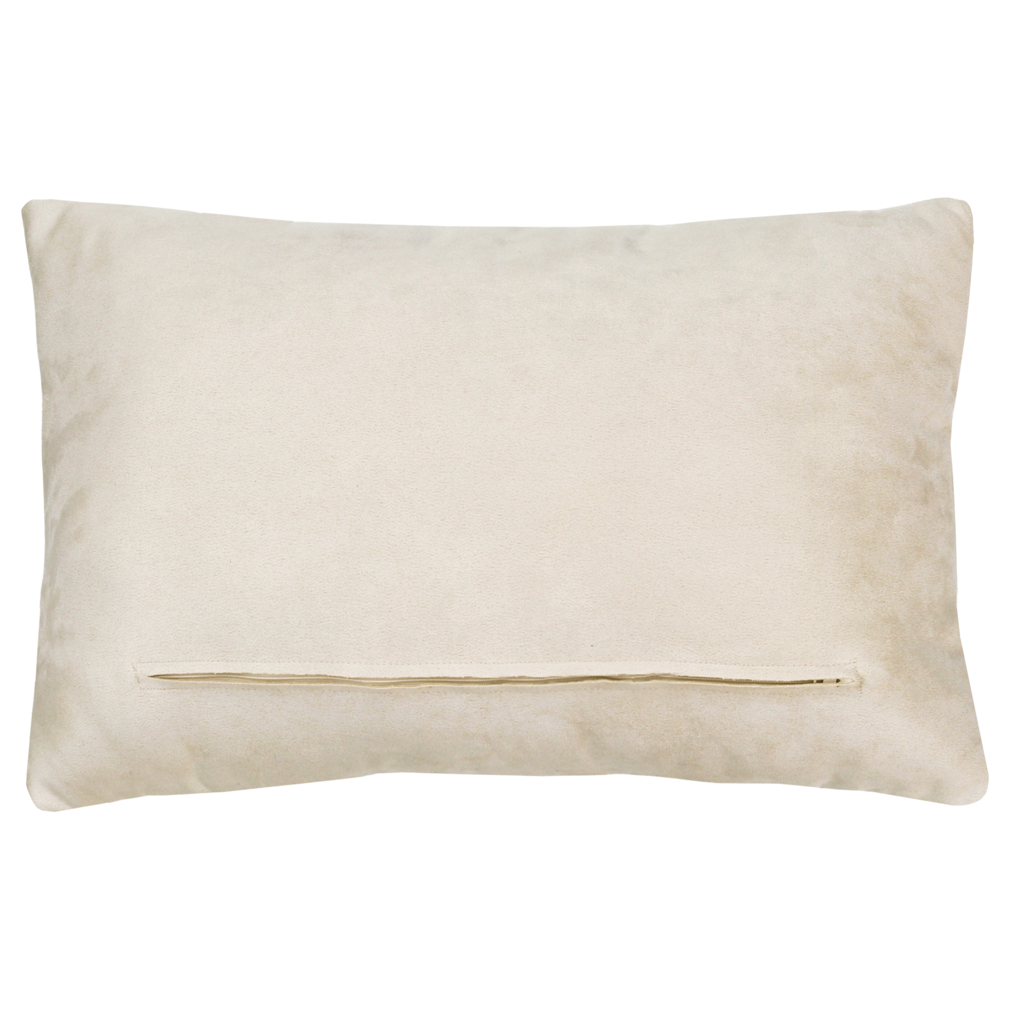 Sierkussen suede Bretonse streep zand mocha mousse