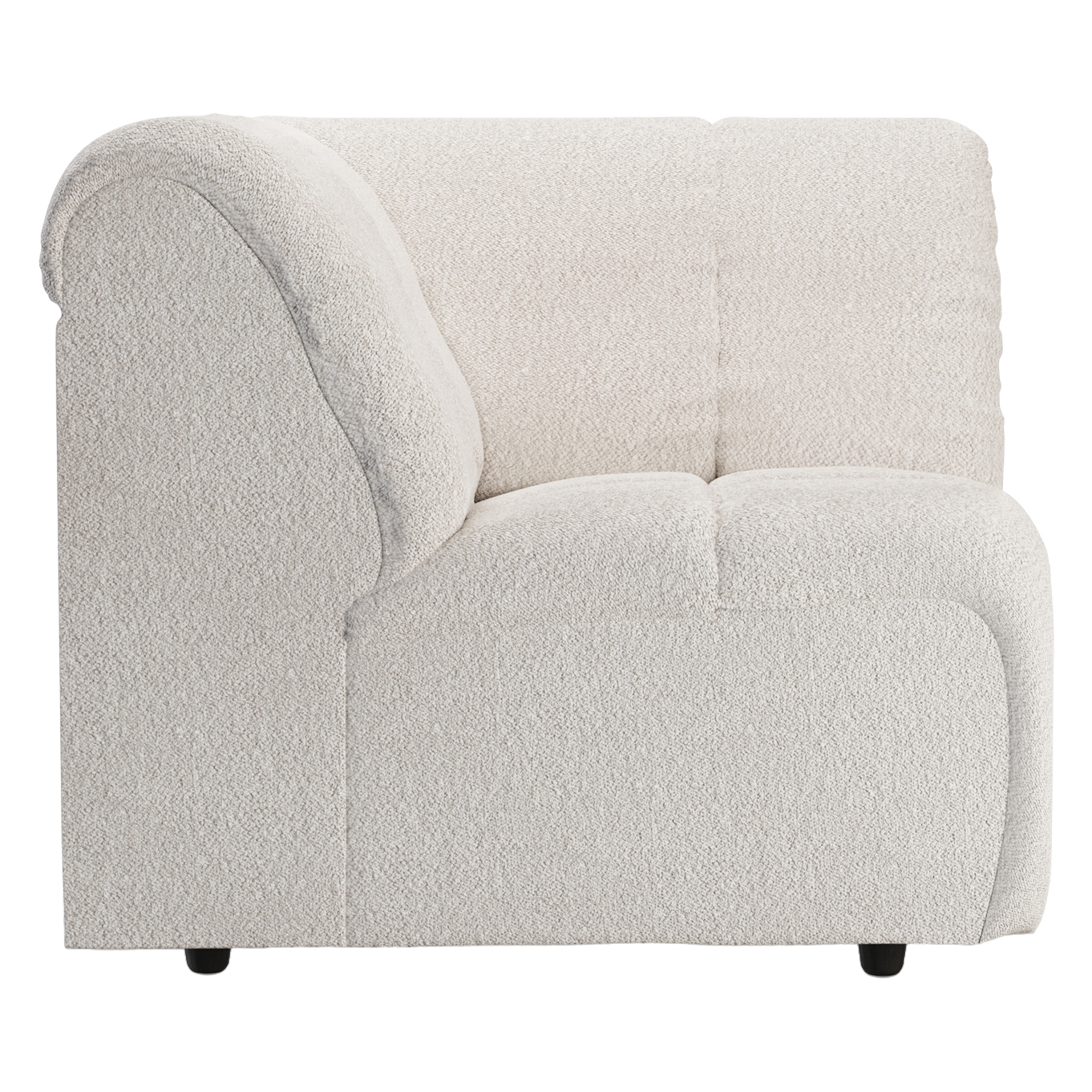 Modulaire bank Wave Boucle hoekelement corner cream