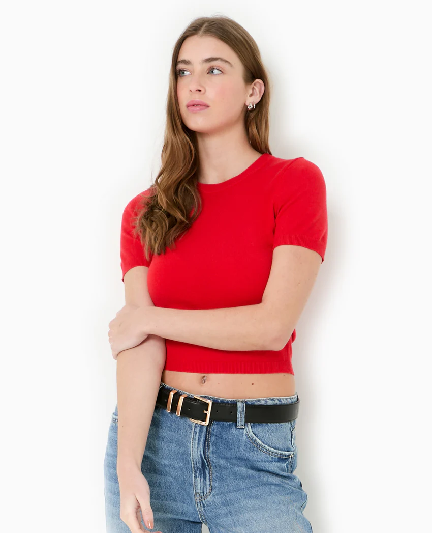 Pimkie Pull manches courtes en maille fine