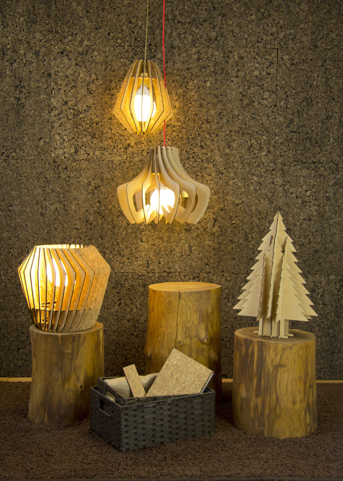 Spin M houten lampenkap medium
