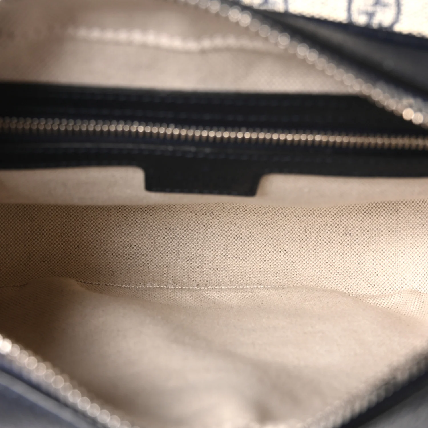 GG Supreme Monogram Textured Dollar Calfskin Web Studded Mini Ophidia Flap Shoulder Bag Beige Blue - Top Club