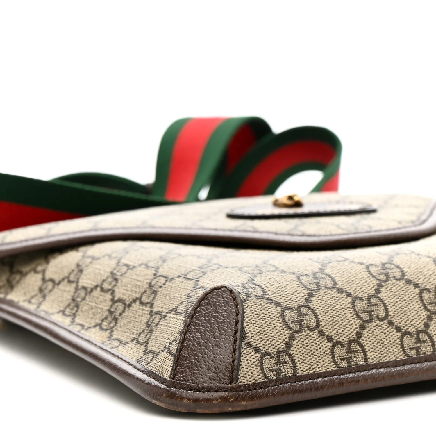 GG Supreme Monogram Web Medium Neo Vintage Flap Messenger Bag Beige New Acero - Top Club