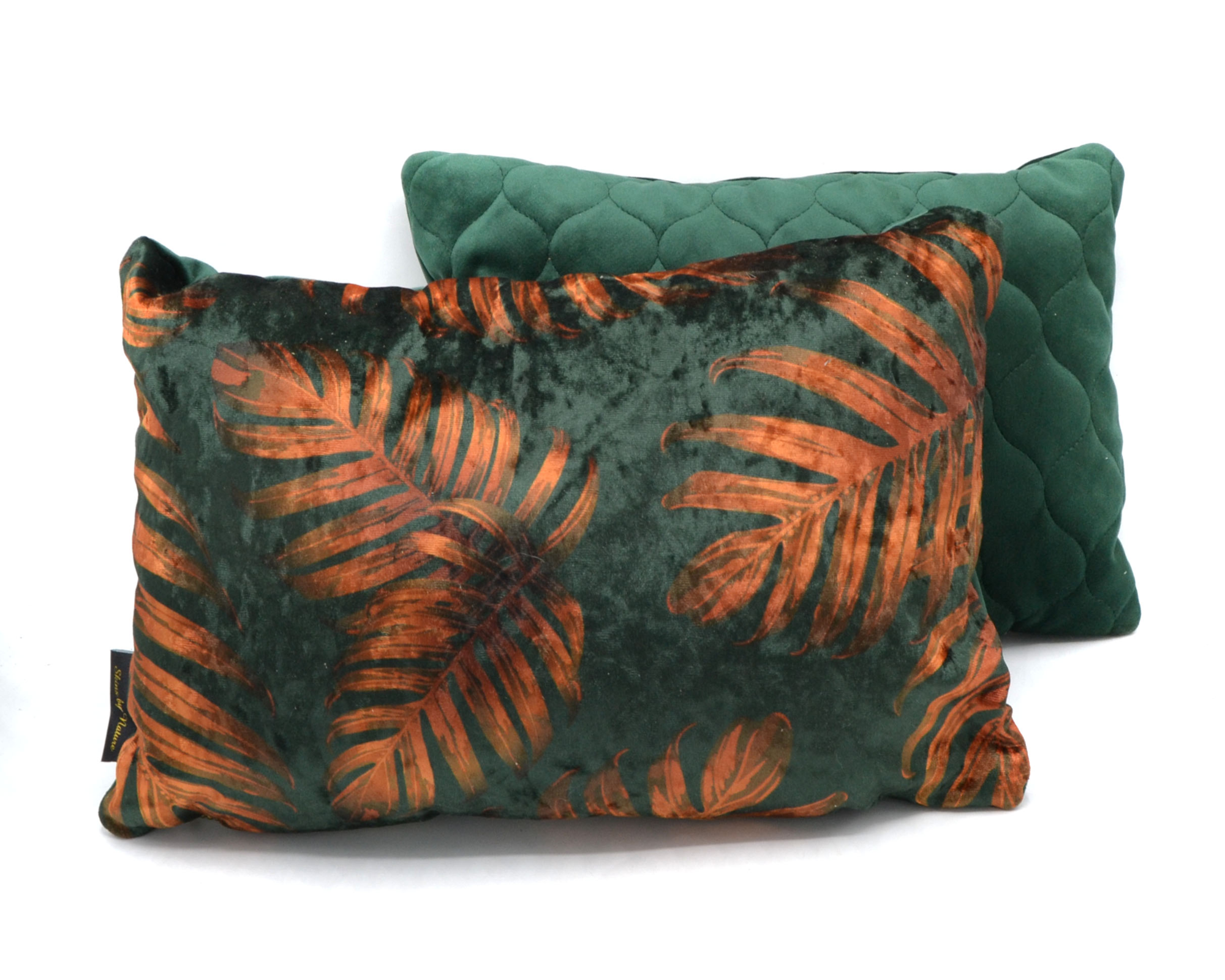 Kussen Jungle leaves velvet Kussen velvet jungle leaves 45 x 45 petrol