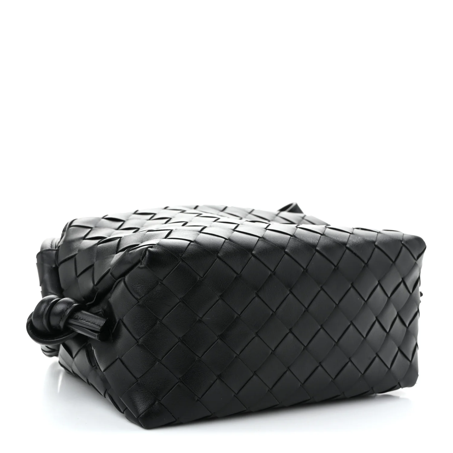 Calfskin Intrecciato Small Loop Top Handle Black - Top Club