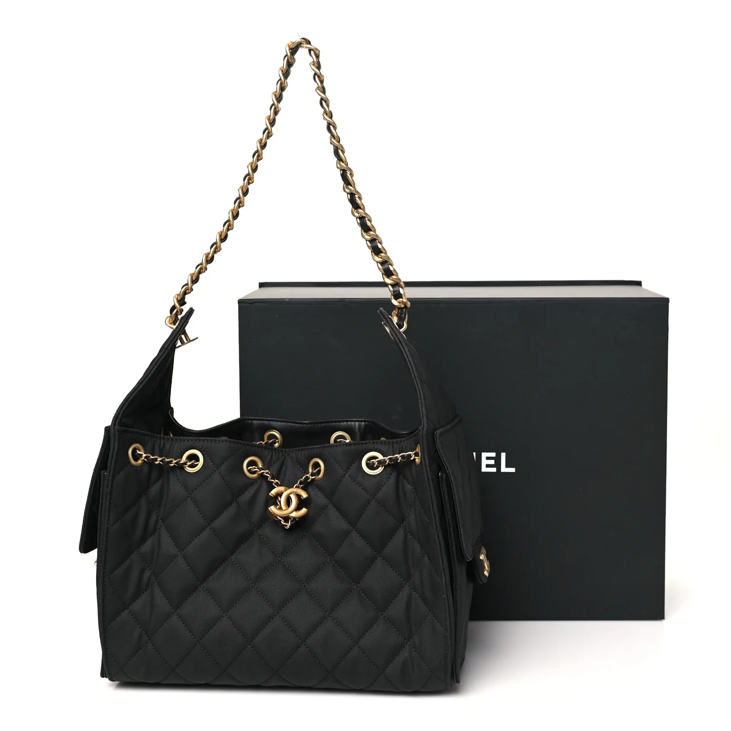Canvas Quilted Small Chanel 25 Handbag Black - Top Club