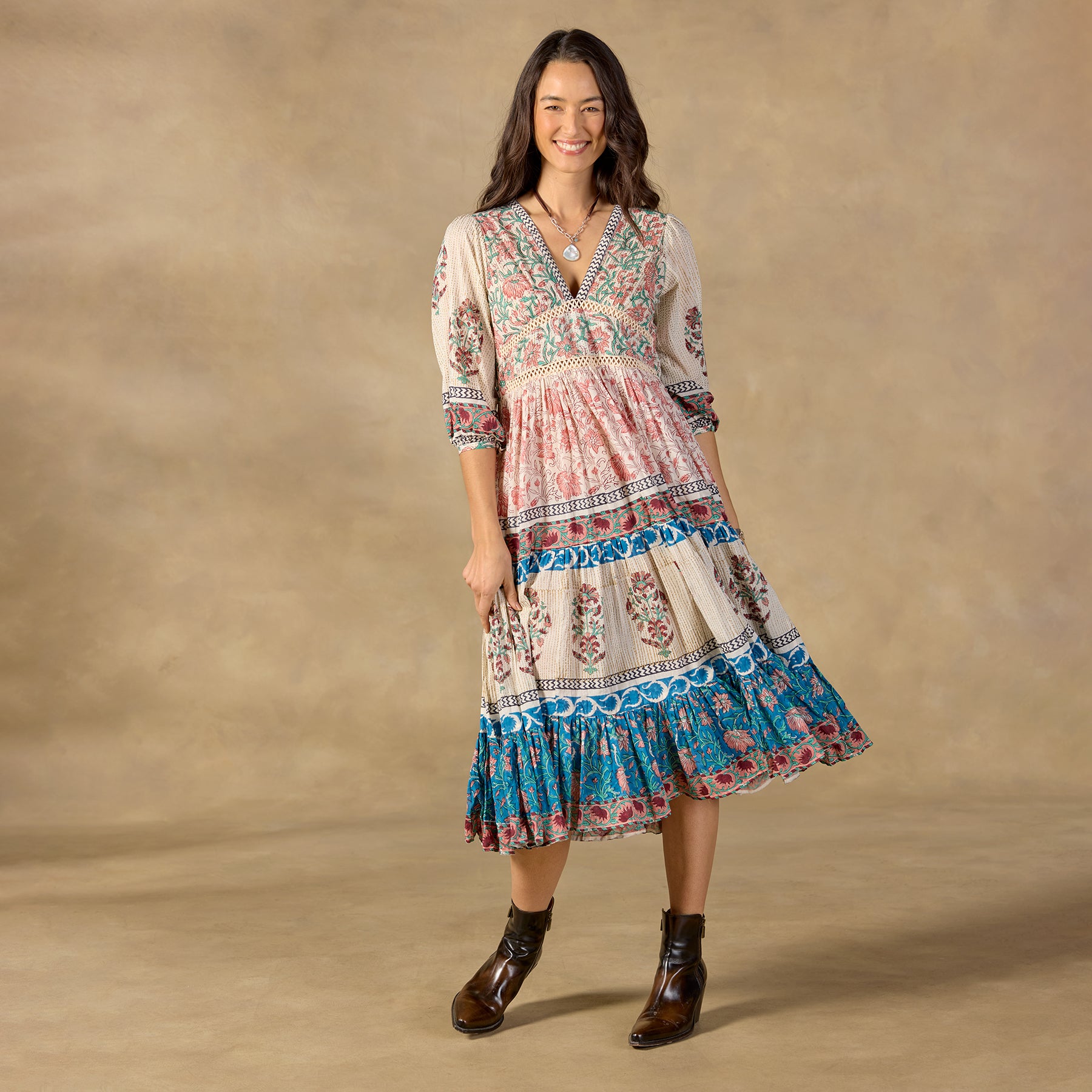 Peacock Flare Midi Dress - Sundance Living
