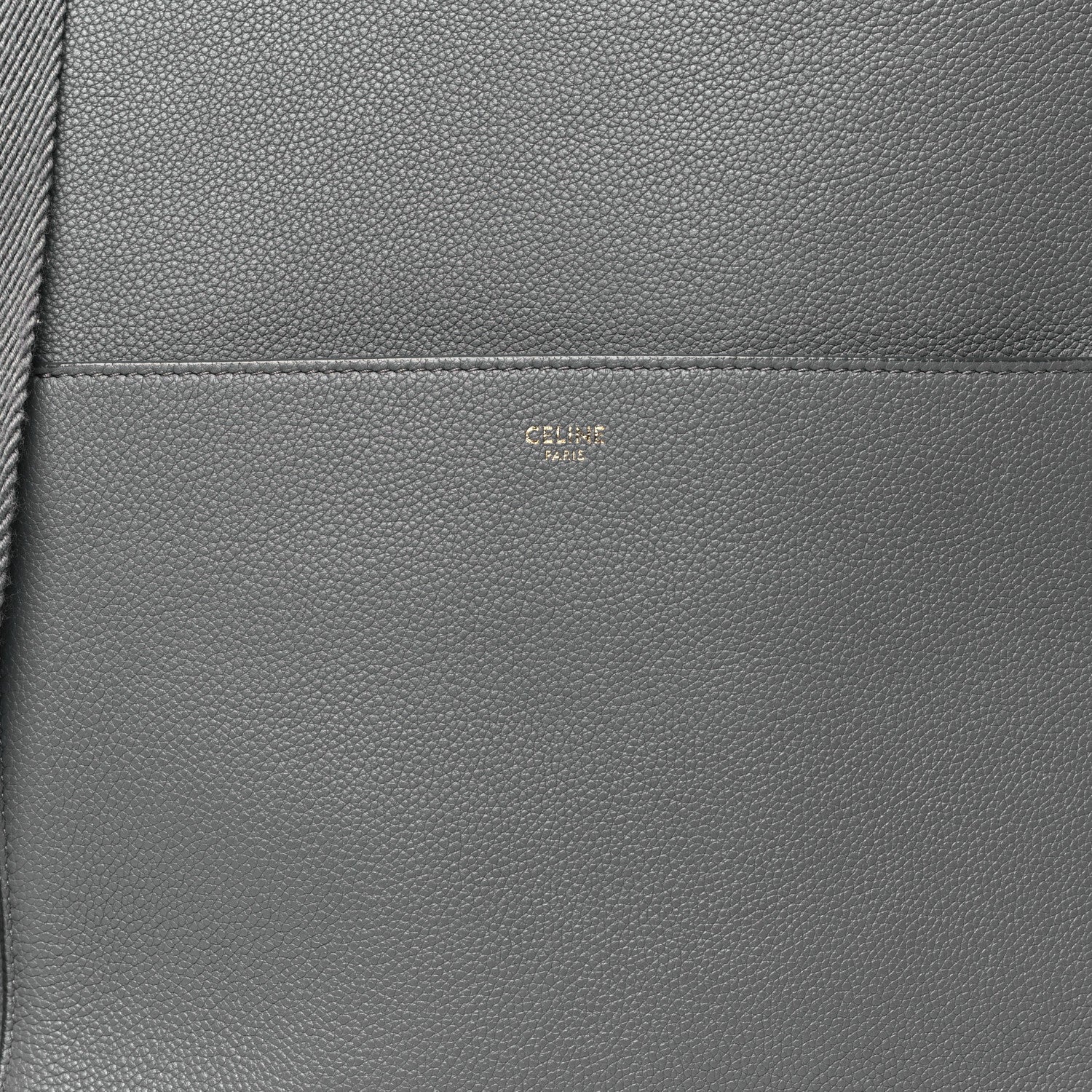 Soft Grained Calfskin Sangle Bucket Bag Grey - Top Club