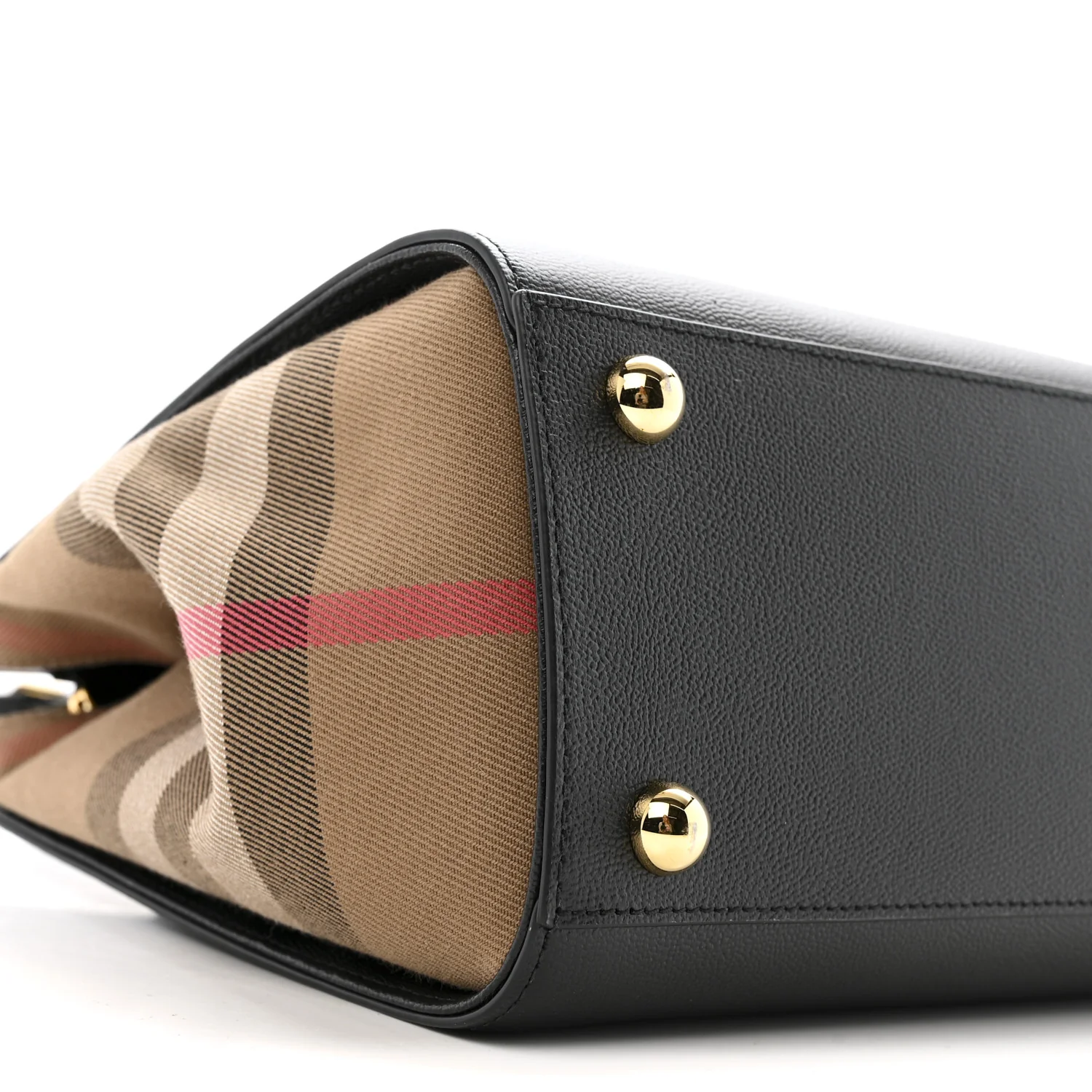 Calfskin Mega Check Small Banwell Tote Black - Top Club