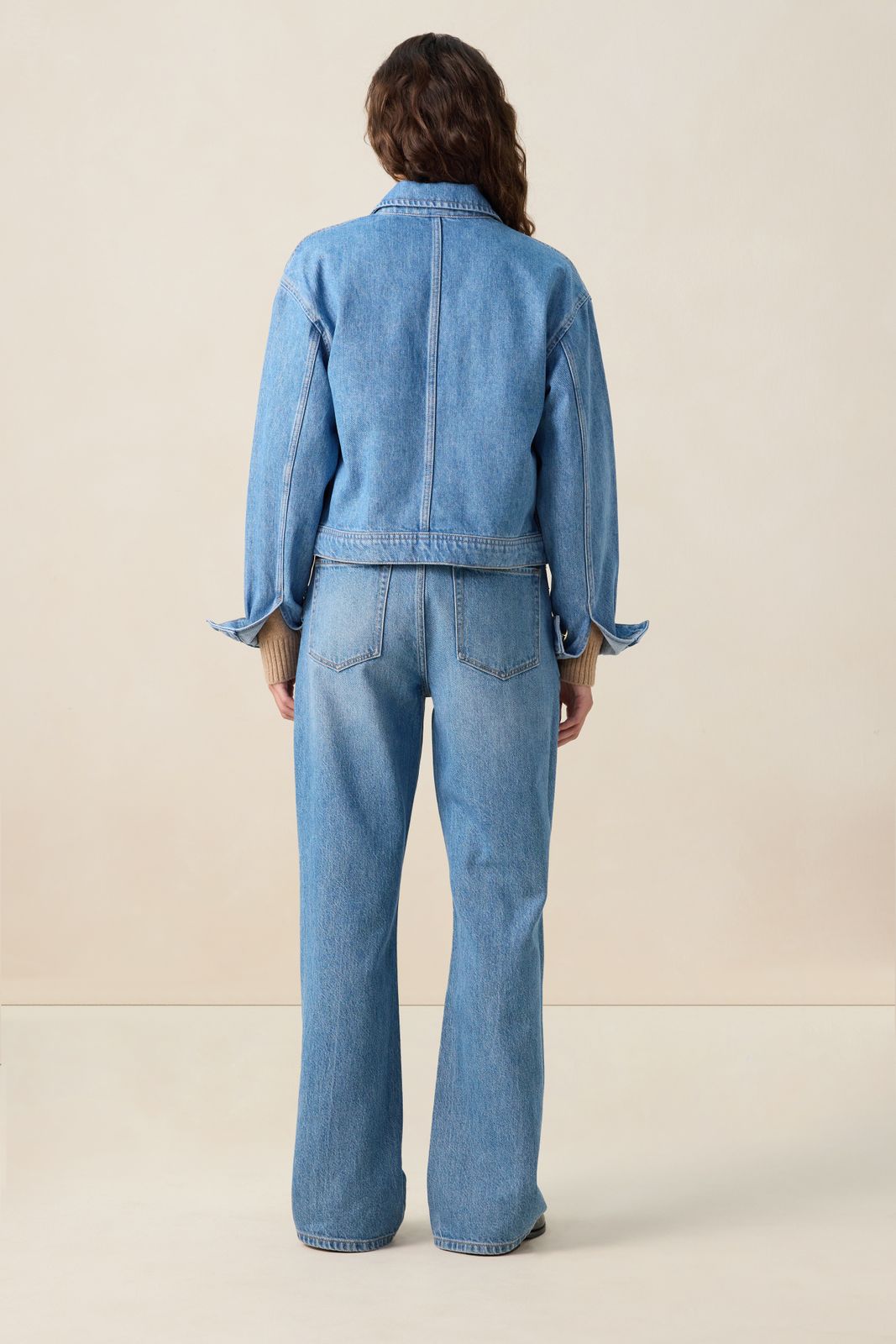 Blauwe high waist flared jeans