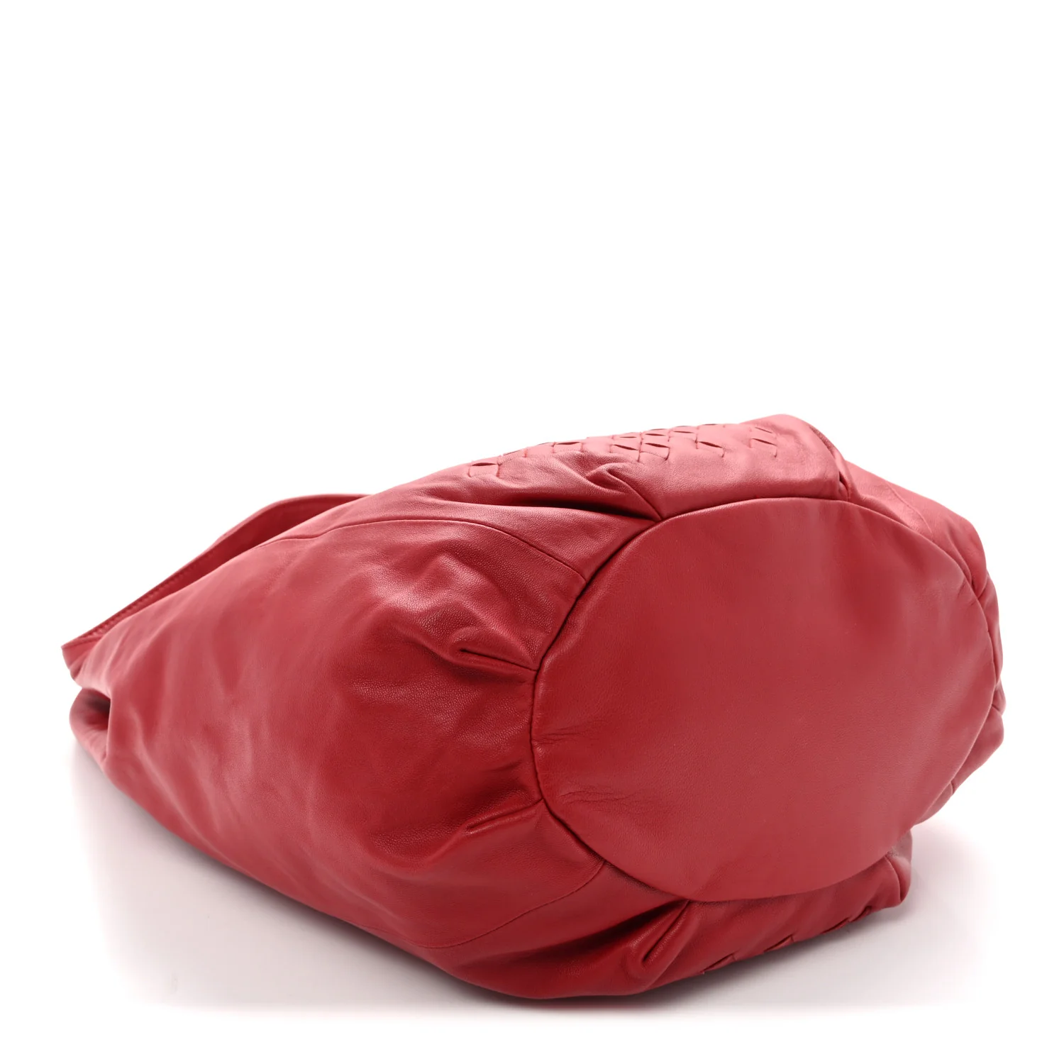 Nappa Intrecciato Patchwork Hobo Red - Top Club