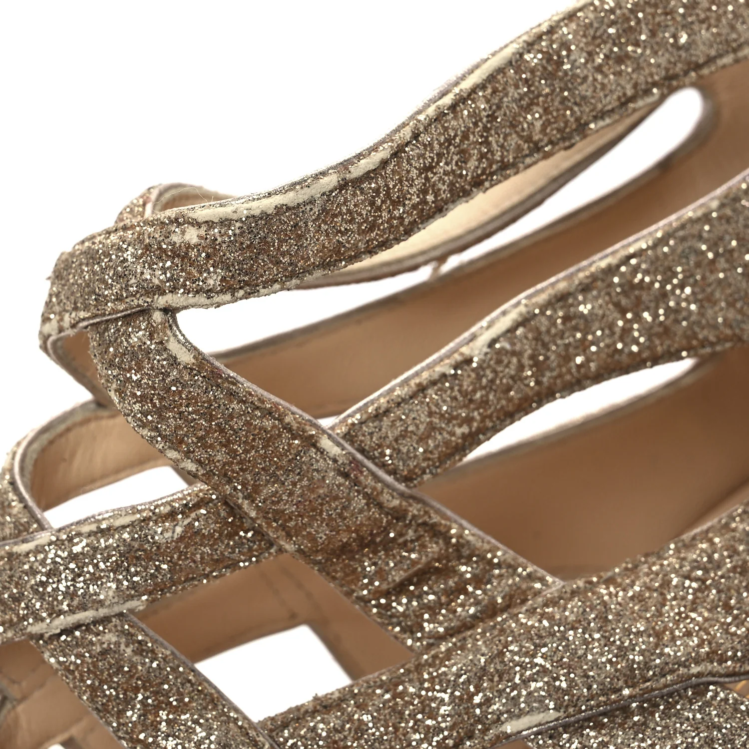 Glitter Mini Specchio Balota Platform Sandals 37.5 Gold - Top Club