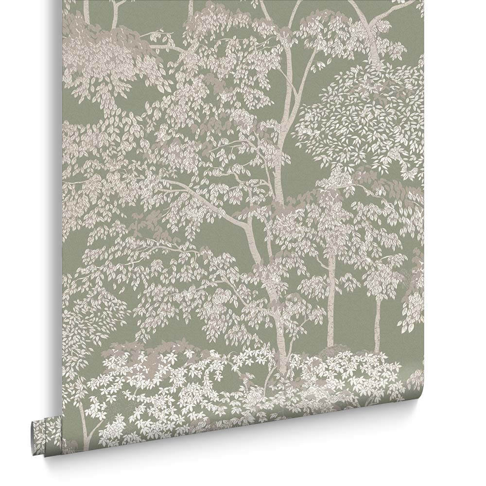 Graham & Brown vliesbehang Idyll Tree Sage Graham & Brown  vliesbehang  Idyll Tree Sage