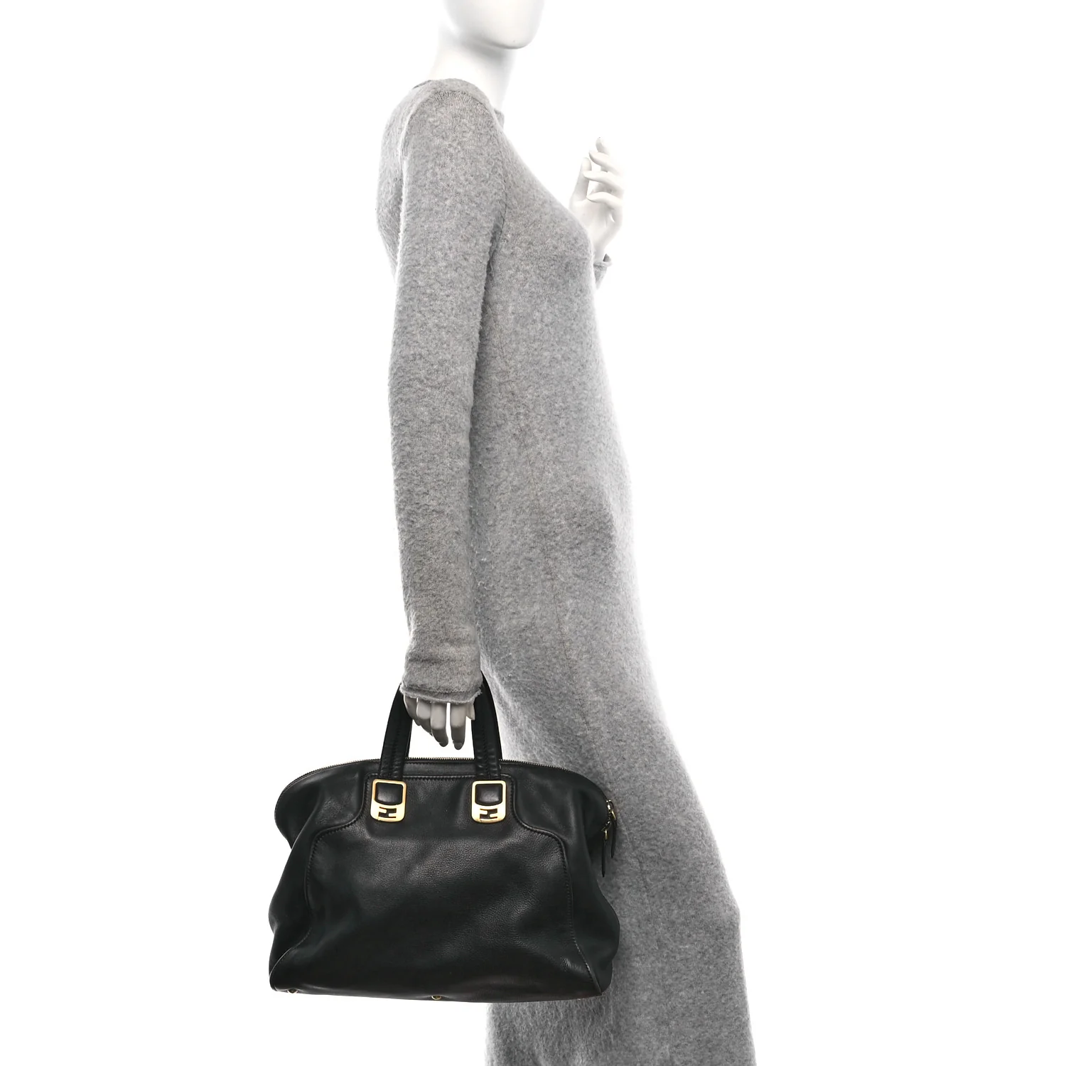 Vitello Dolce Marmol Large Chameleon Tote Black