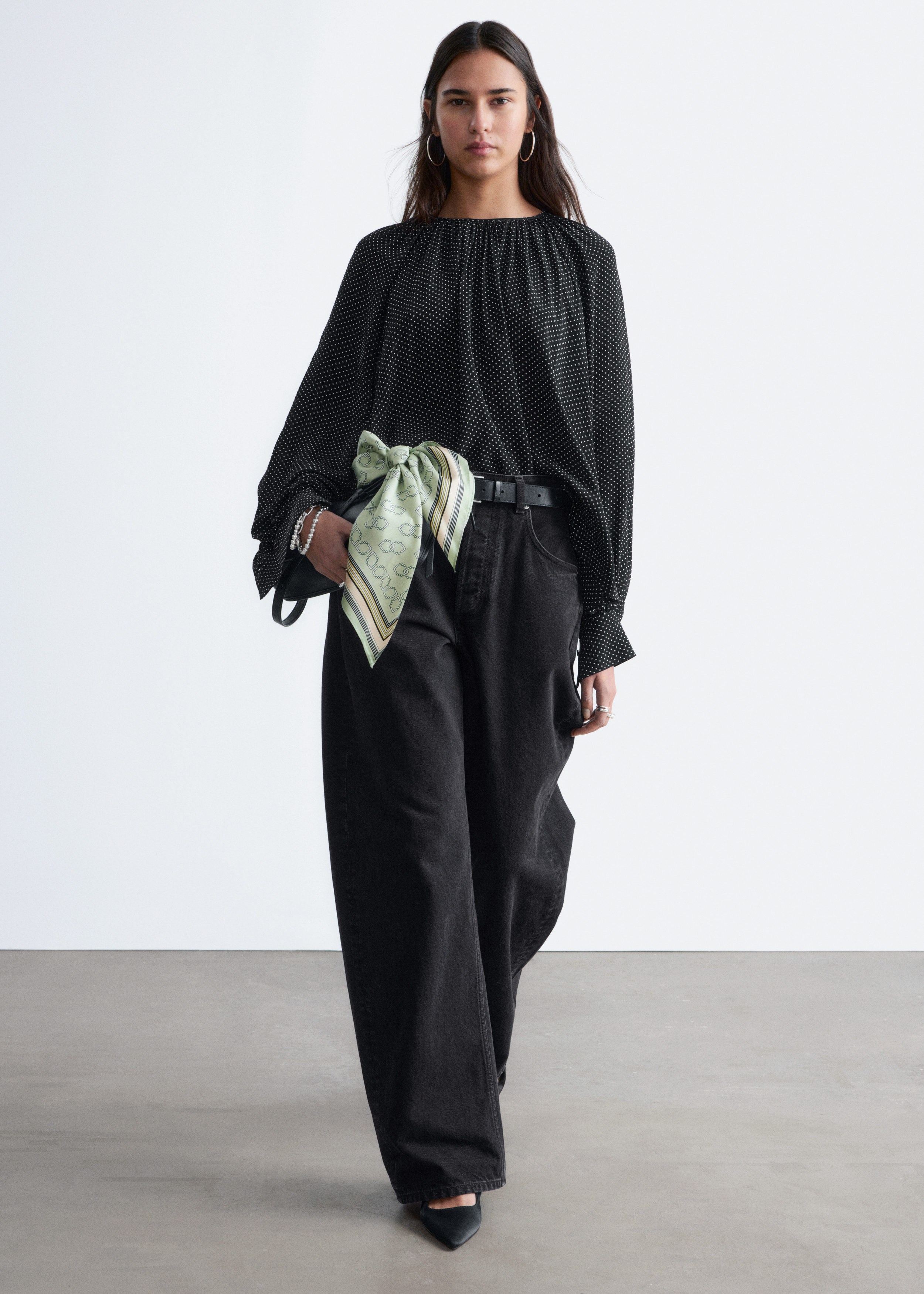 & Other Stories BALLOON-SLEEVE BLOUSE