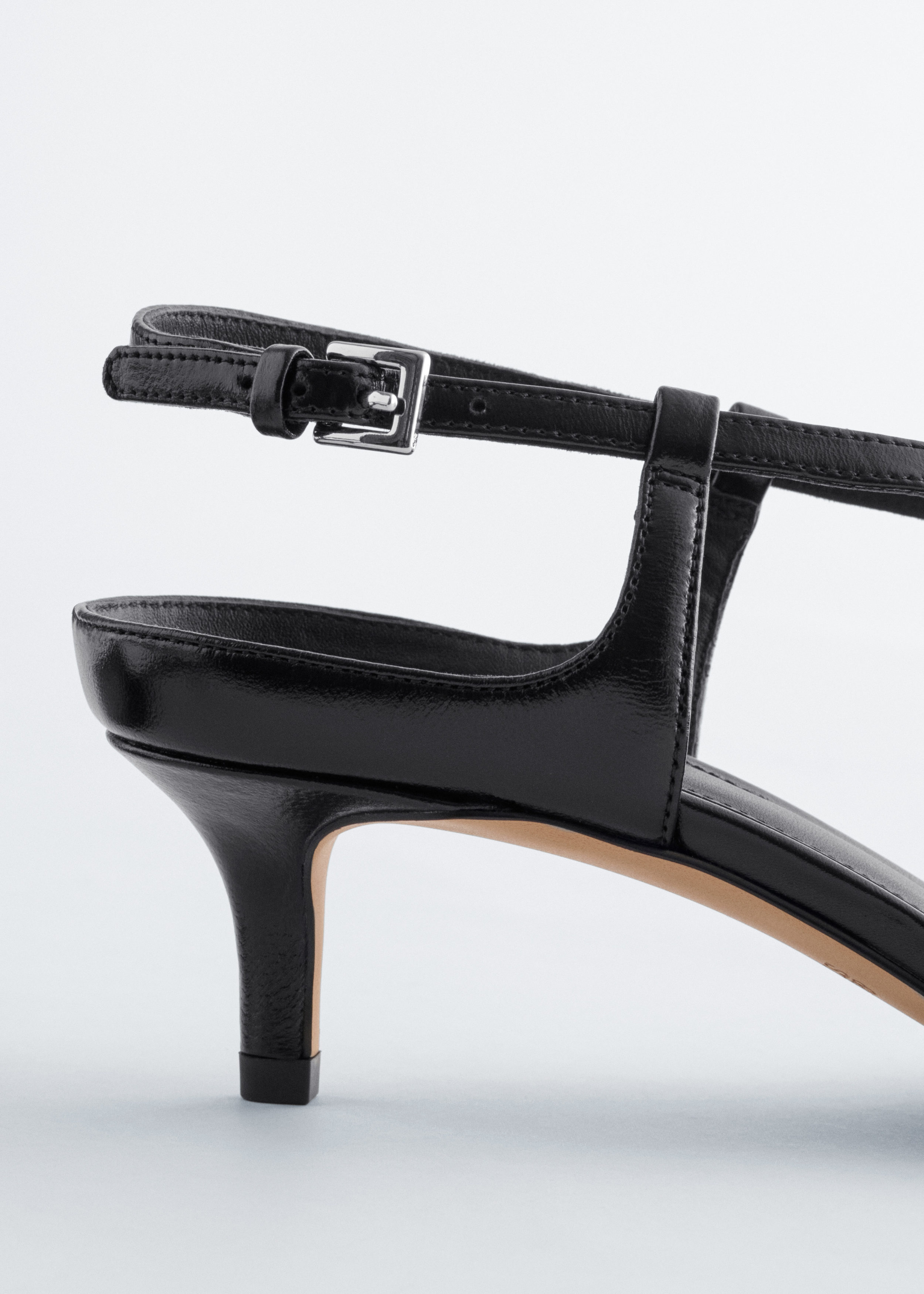 & Other Stories CRISS-CROSS LEATHER SLINGBACK PUMPS