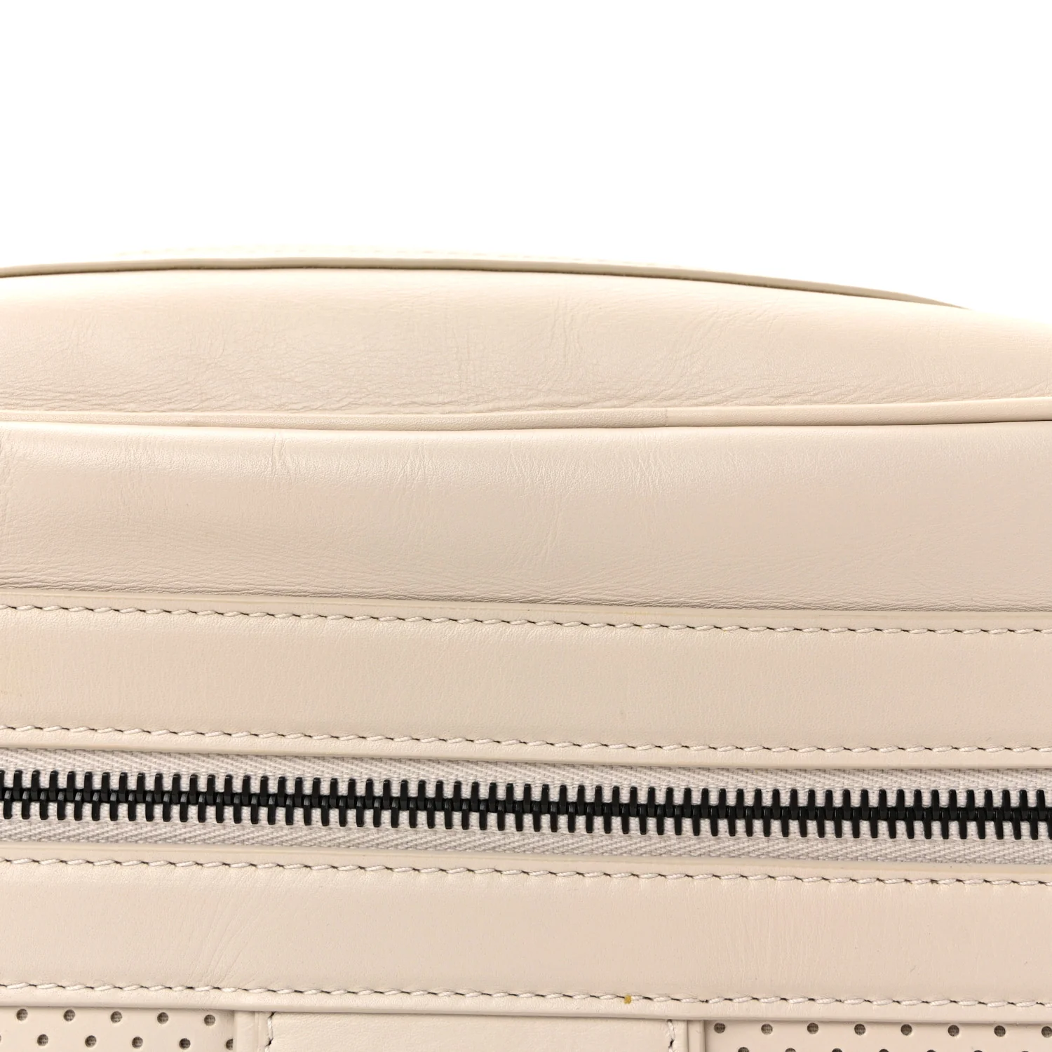 Perforated Calfskin Leggero Intrecciato Belt Bag Mist Plaster - Top Club