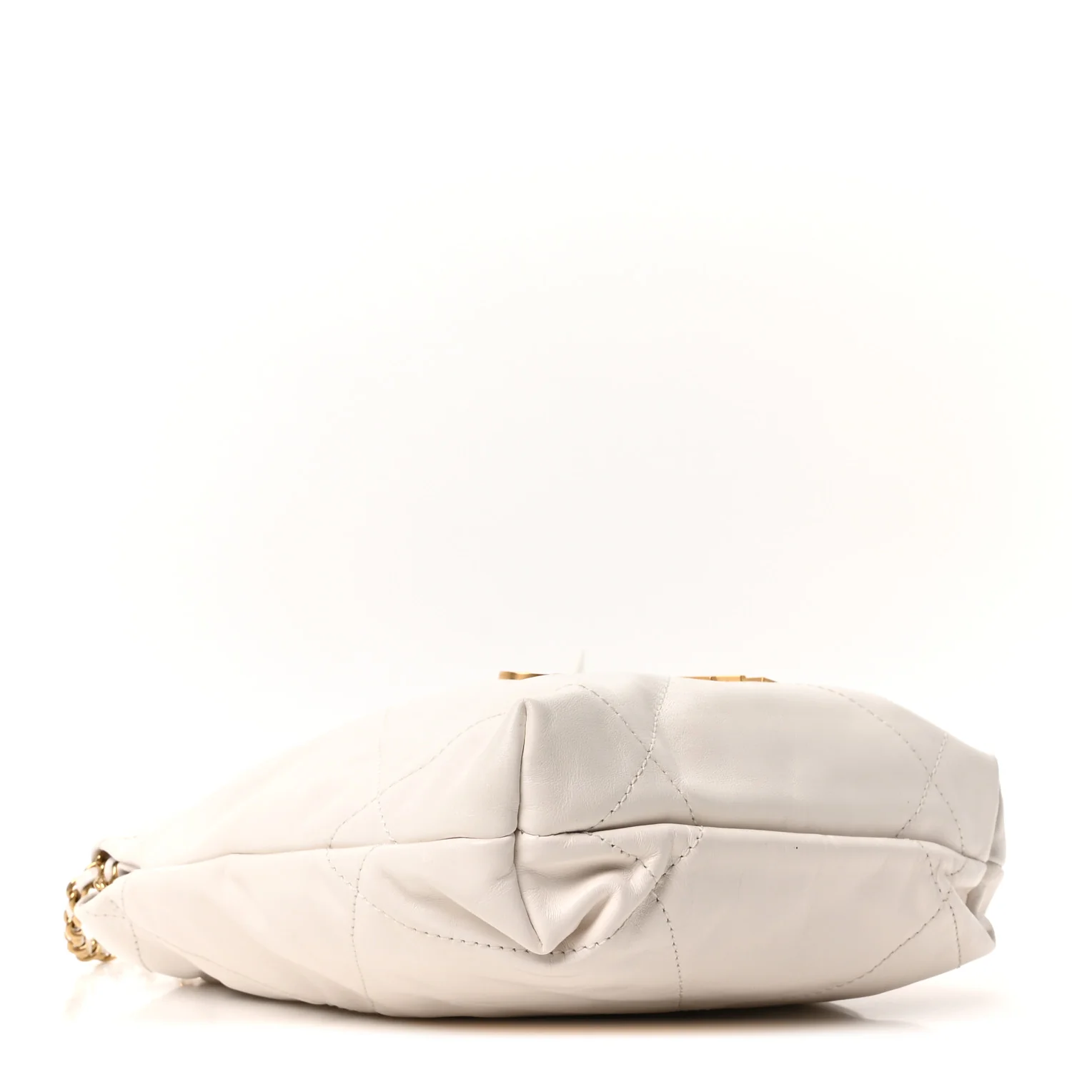 Shiny Calfskin Quilted Mini Chanel 22 White - Top Club