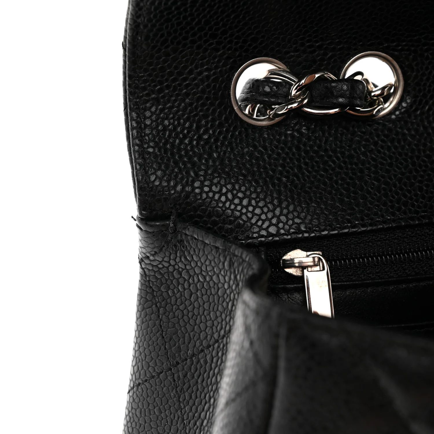 Caviar Quilted Jumbo Single Flap Black - Top Club