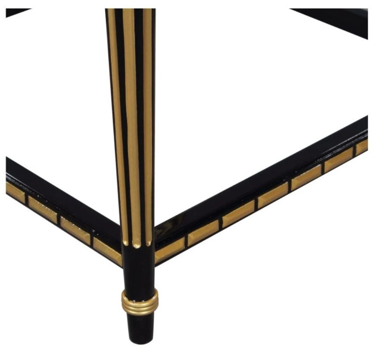 Luxury living room flower table black / gold 45 x 45 x H. 95 cm - luxury side table