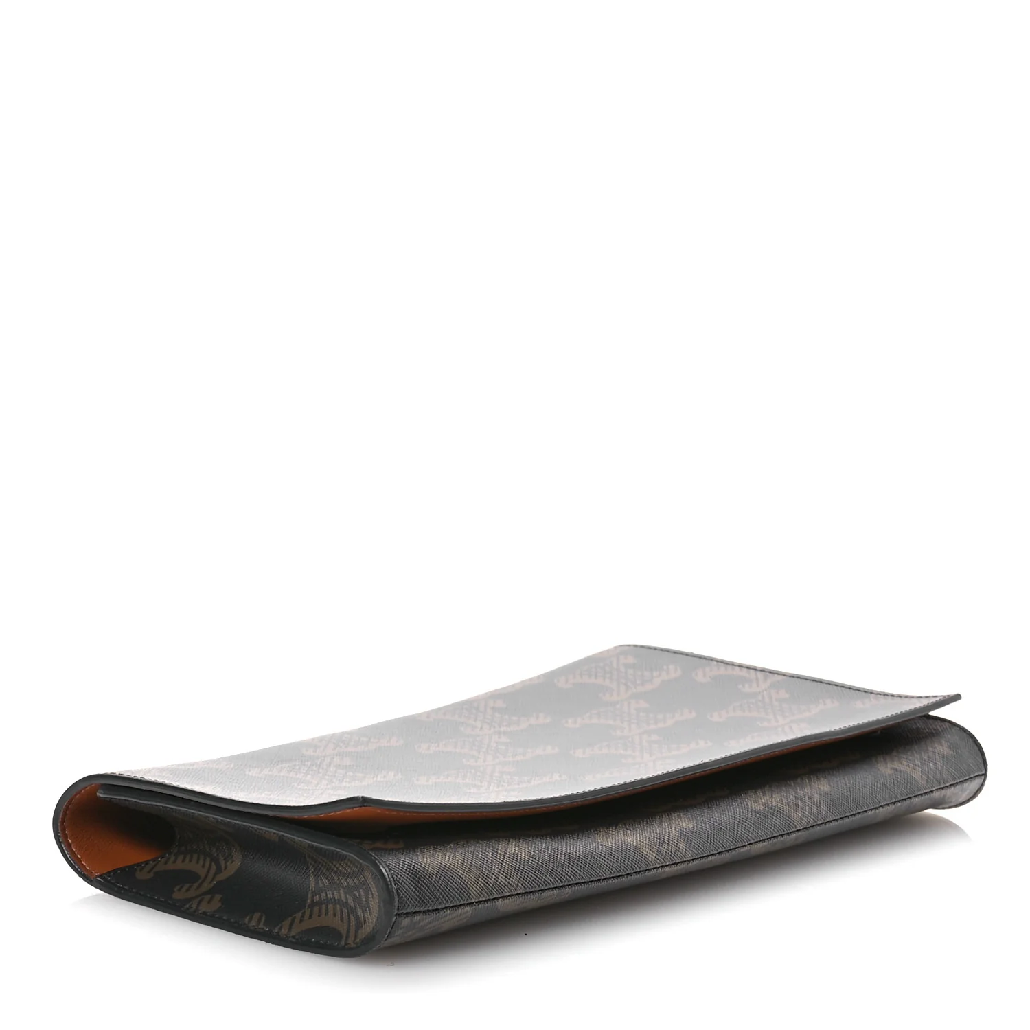 Triomphe Canvas Asymmetric Clutch Tan - Top Club