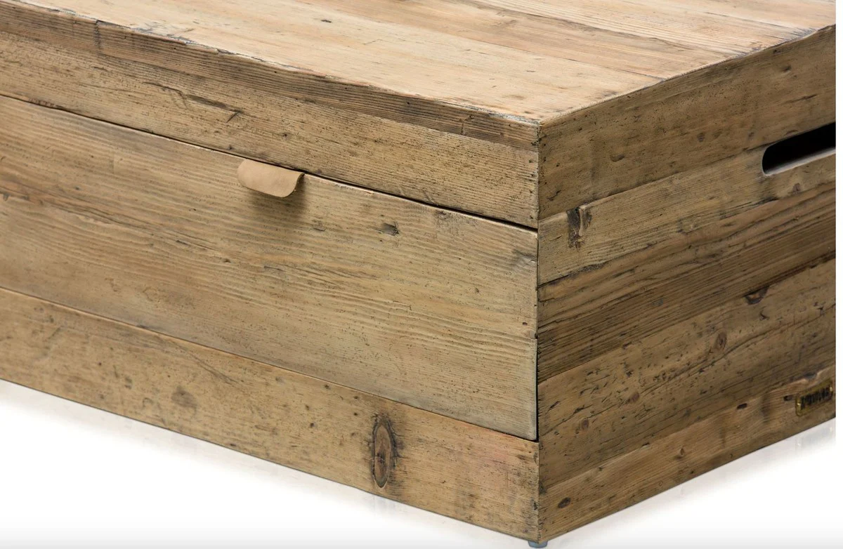Country house style coffee table with drawer natural colors 130 x 80 x H. 40 cm - living room furniture in country house style