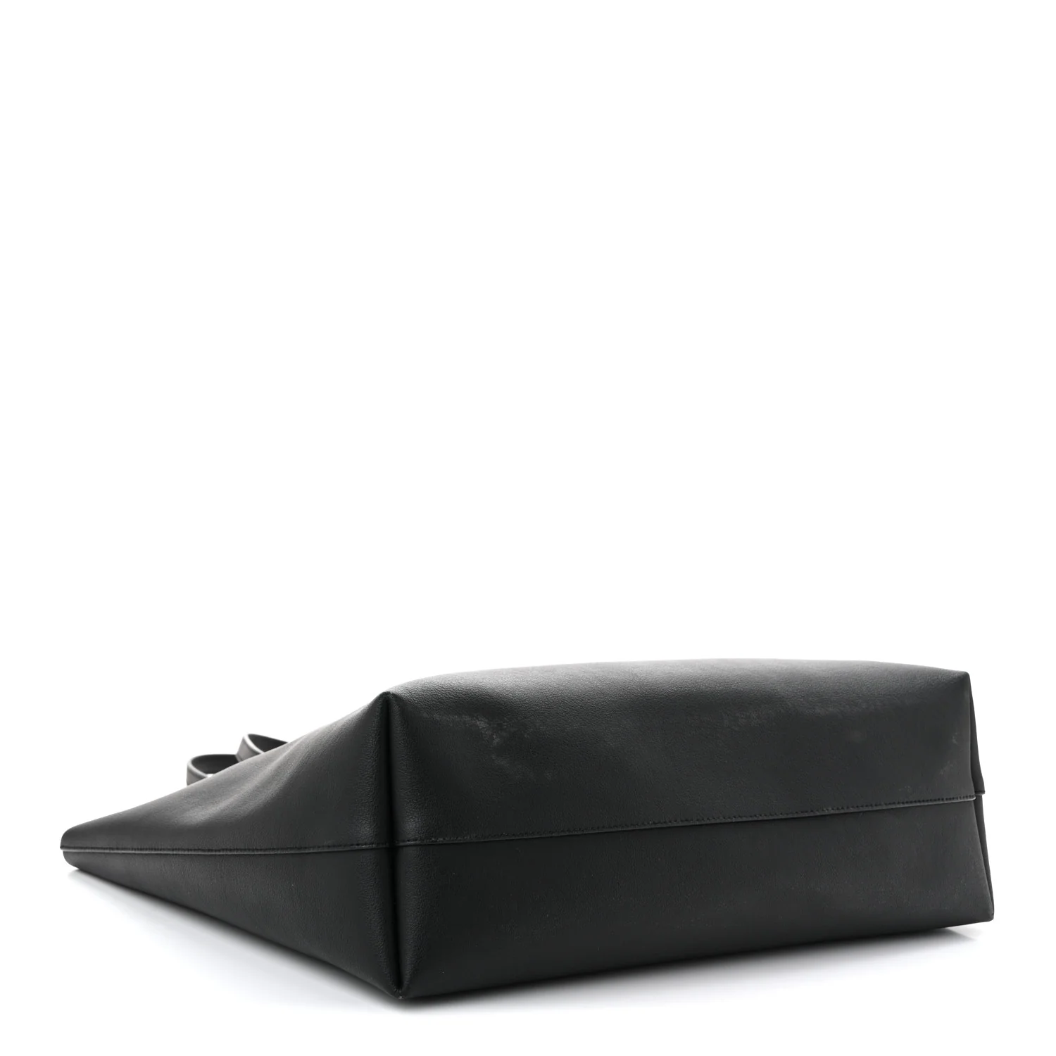 Calfskin Large Shopping Tote Black - Top Club