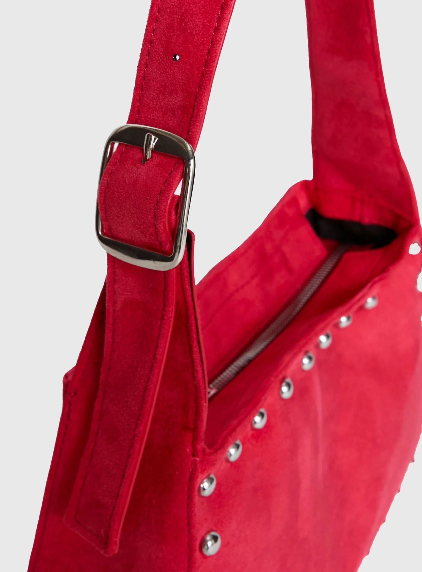 Wistfully Studded Shoulder Bag Red