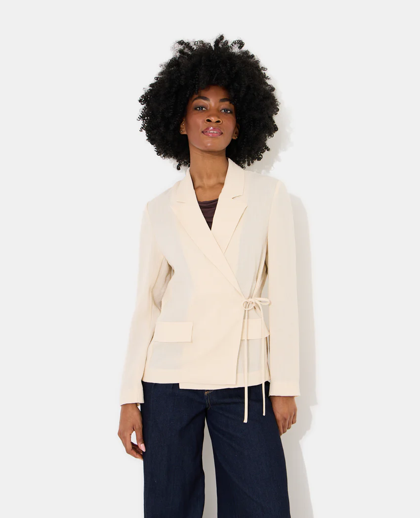 Pimkie Veste blazer fluide portefeuille avec nouette