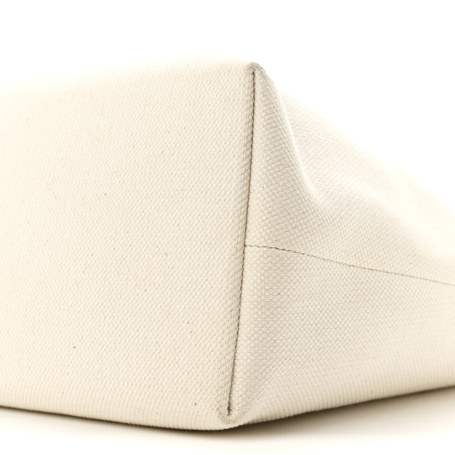 Canvas Calfskin Horizontal Cabas Natural Tan - Top Club