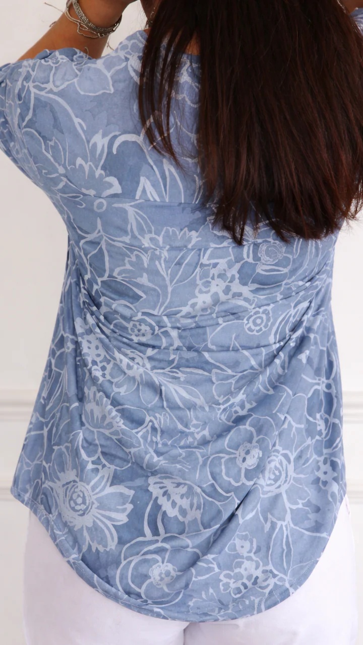 Women's Casual Printed Shirt with Patch Pockets and Sequins - Nordfashionstorm - Women's Clothing, Fashion for You - Nordfashionstorm.com