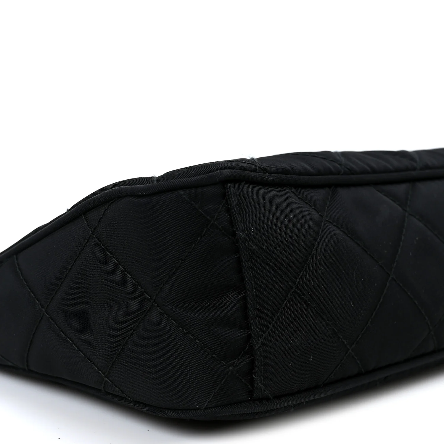 Nylon Tessuto Impuntu Quilted Crossbody Bag Black - Top Club